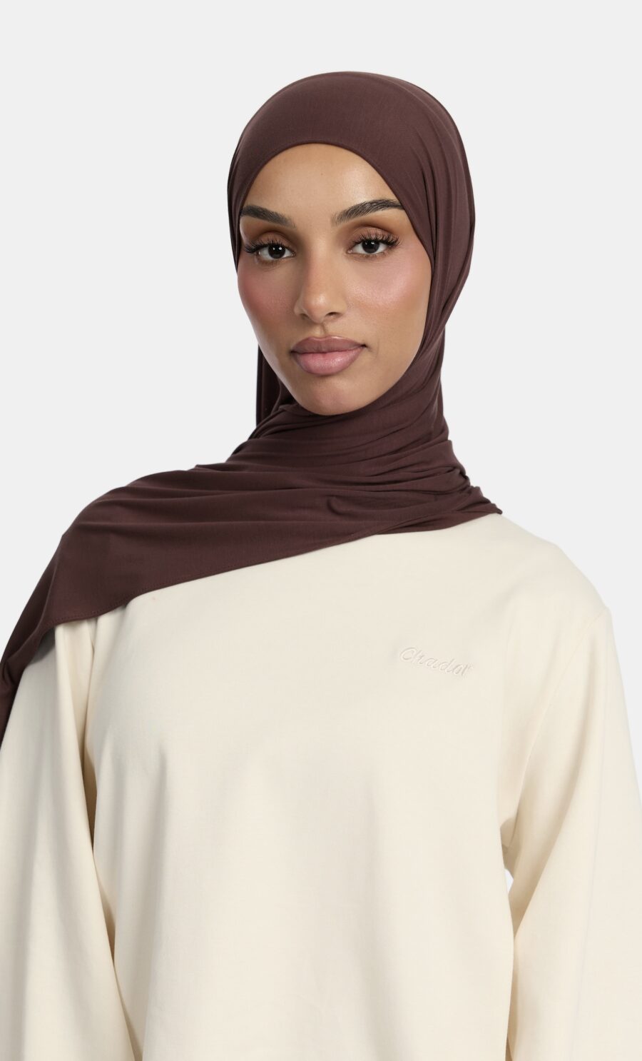 FLUID JERSEY SCARF - AMBER BROWN