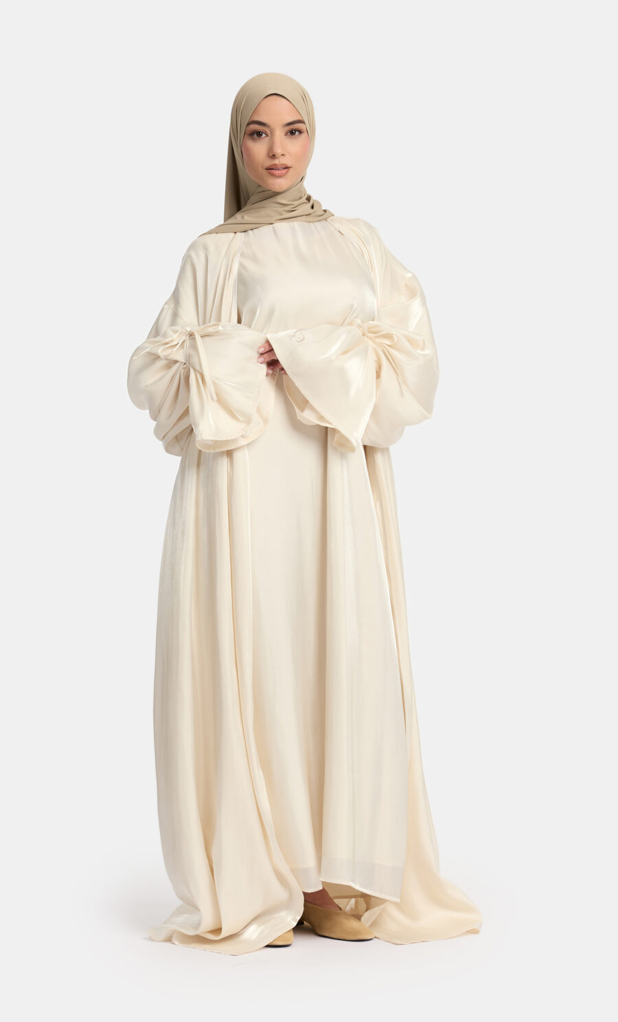 SATIN VOLUME SET - LIGHT CREAM, S