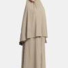 STRUCTURED ABAYA SET-DRIFTWOOD