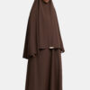 STRUCTURED ABAYA SET-COFFEE