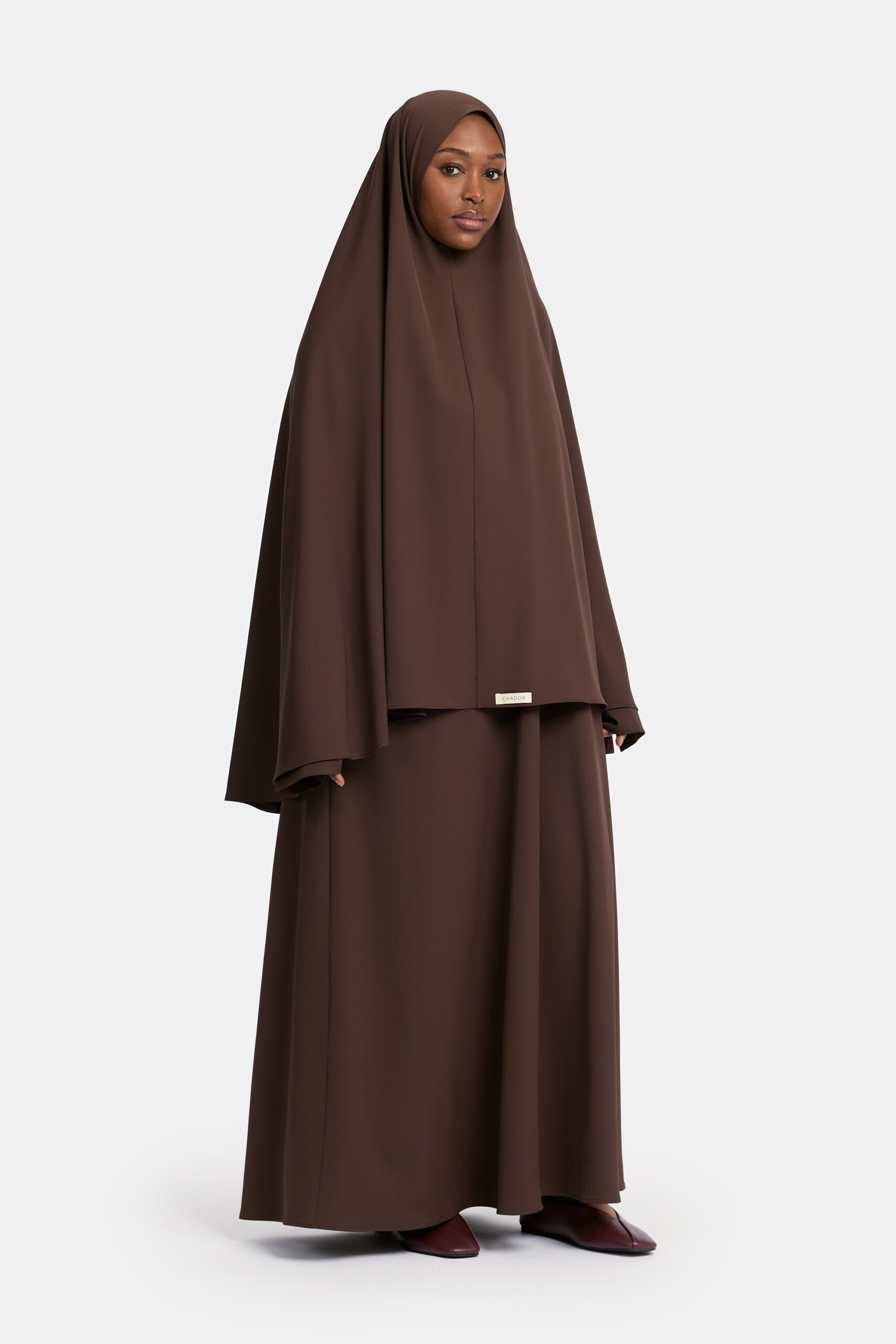 STRUCTURED ABAYA SET-COFFEE
