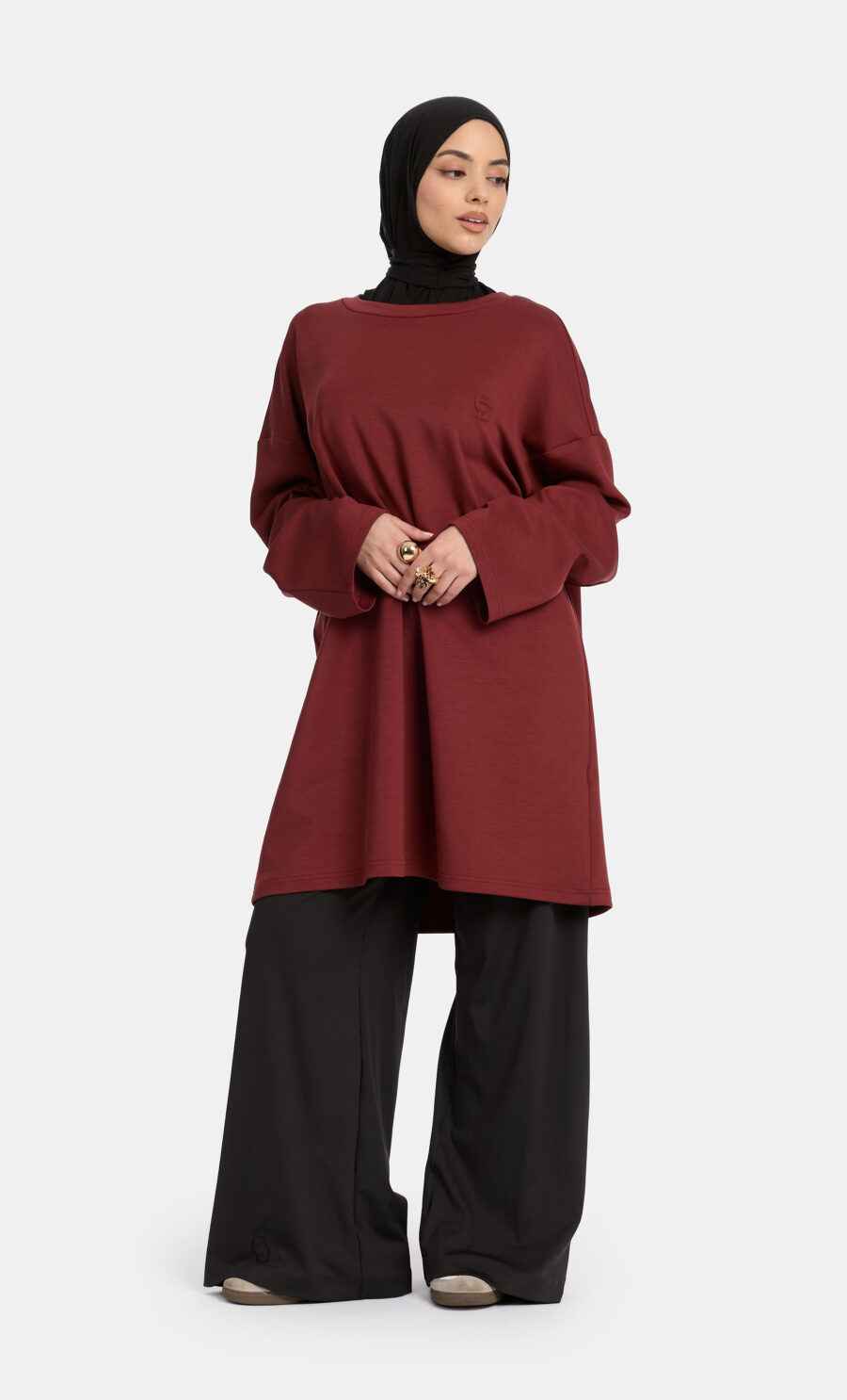 OVERSIZED MODAL TOP - CINNAMON, S