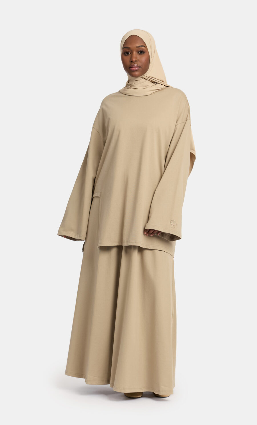 COTTON CUT SET - BEIGE, S