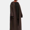SOFT WOOL COAT-DARK BROWN