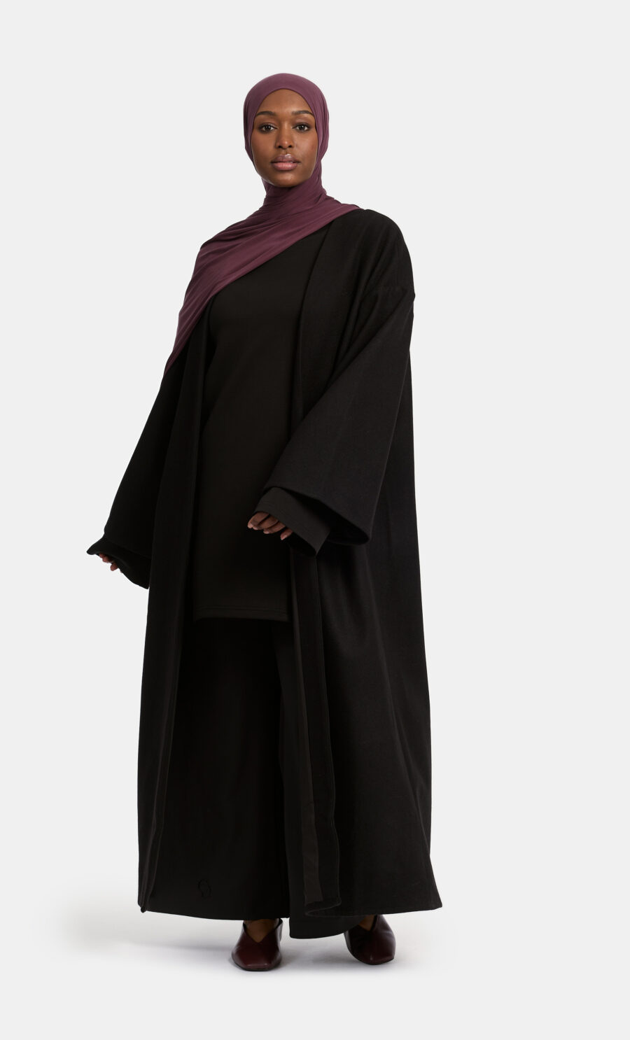 SOFT WOOL COAT - BLACK, S