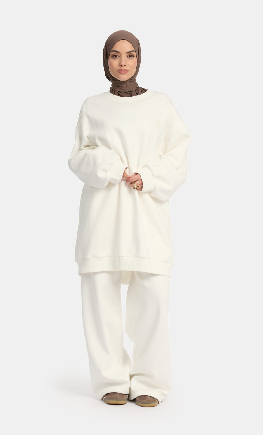 MONO SWEATER SET - WHITE, S