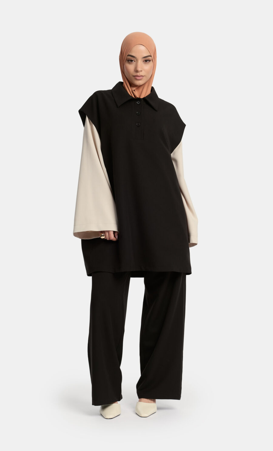 ESSENTIAL GILET SET - BLACK, S