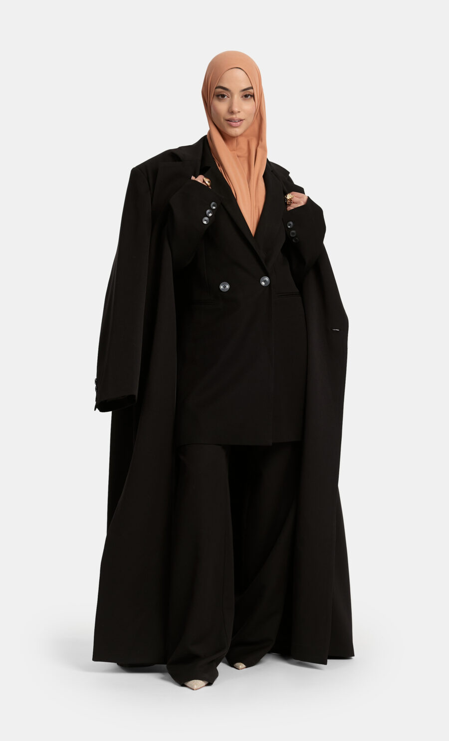 TAILORED BLAZER COAT - BLACK, S