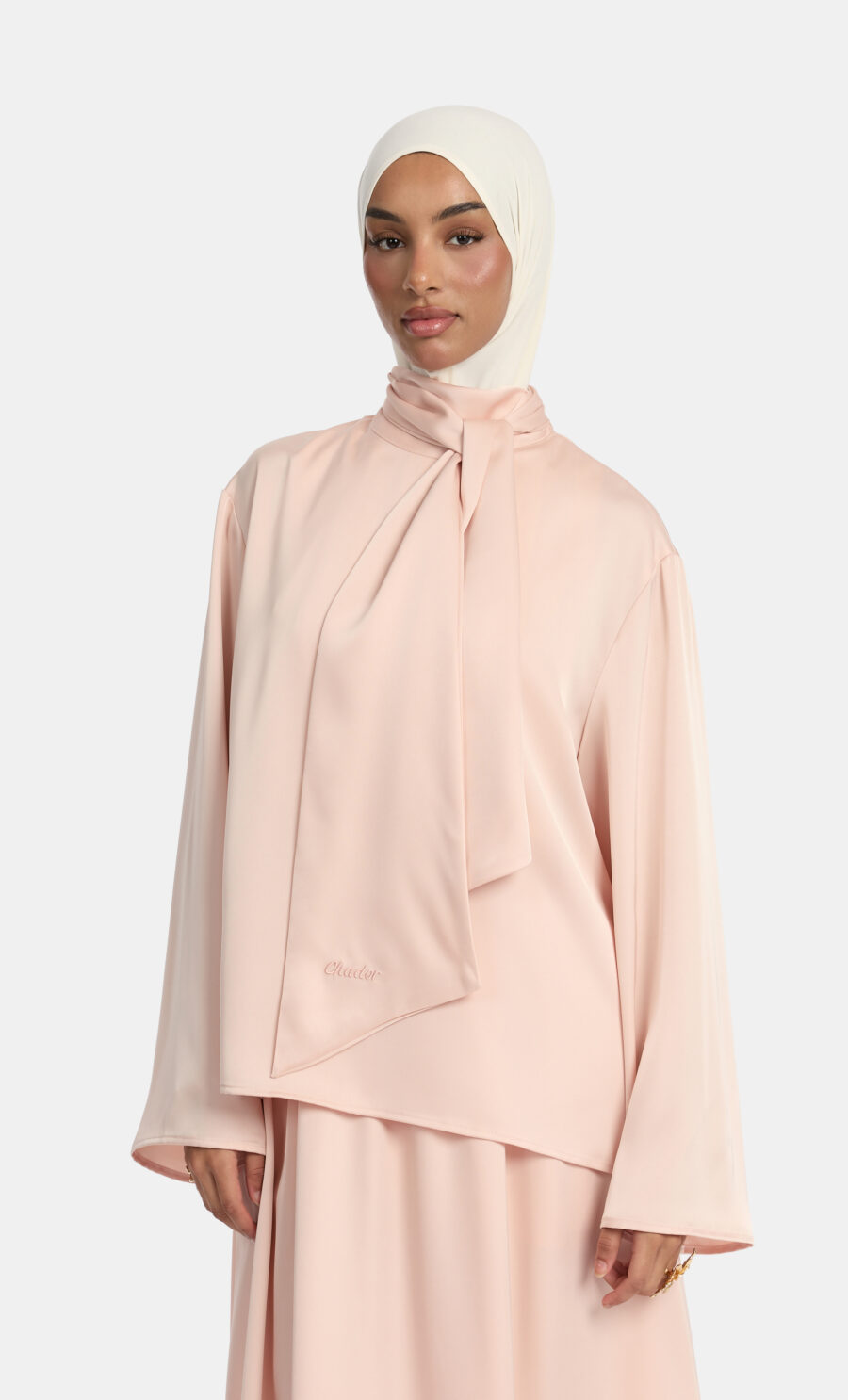 SILKY TIE SET - SOFT PINK, XS