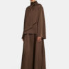 SILKY TIE SET - DARK BROWN