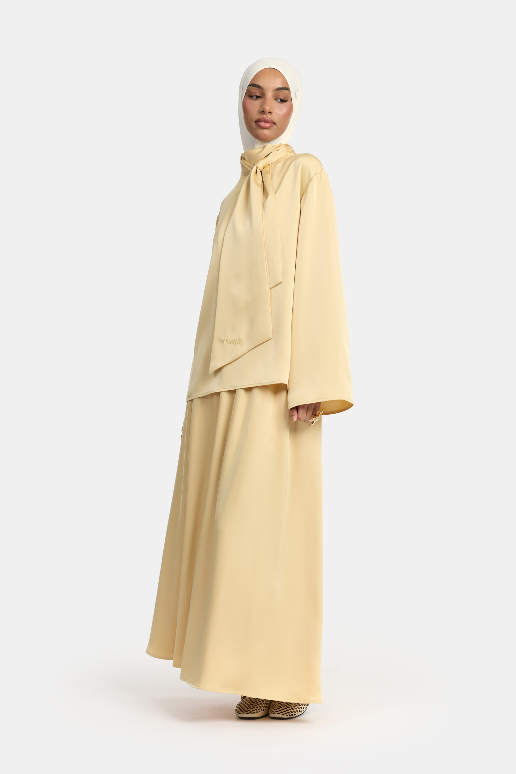 SILKY TIE SET - BUTTERYELLOW