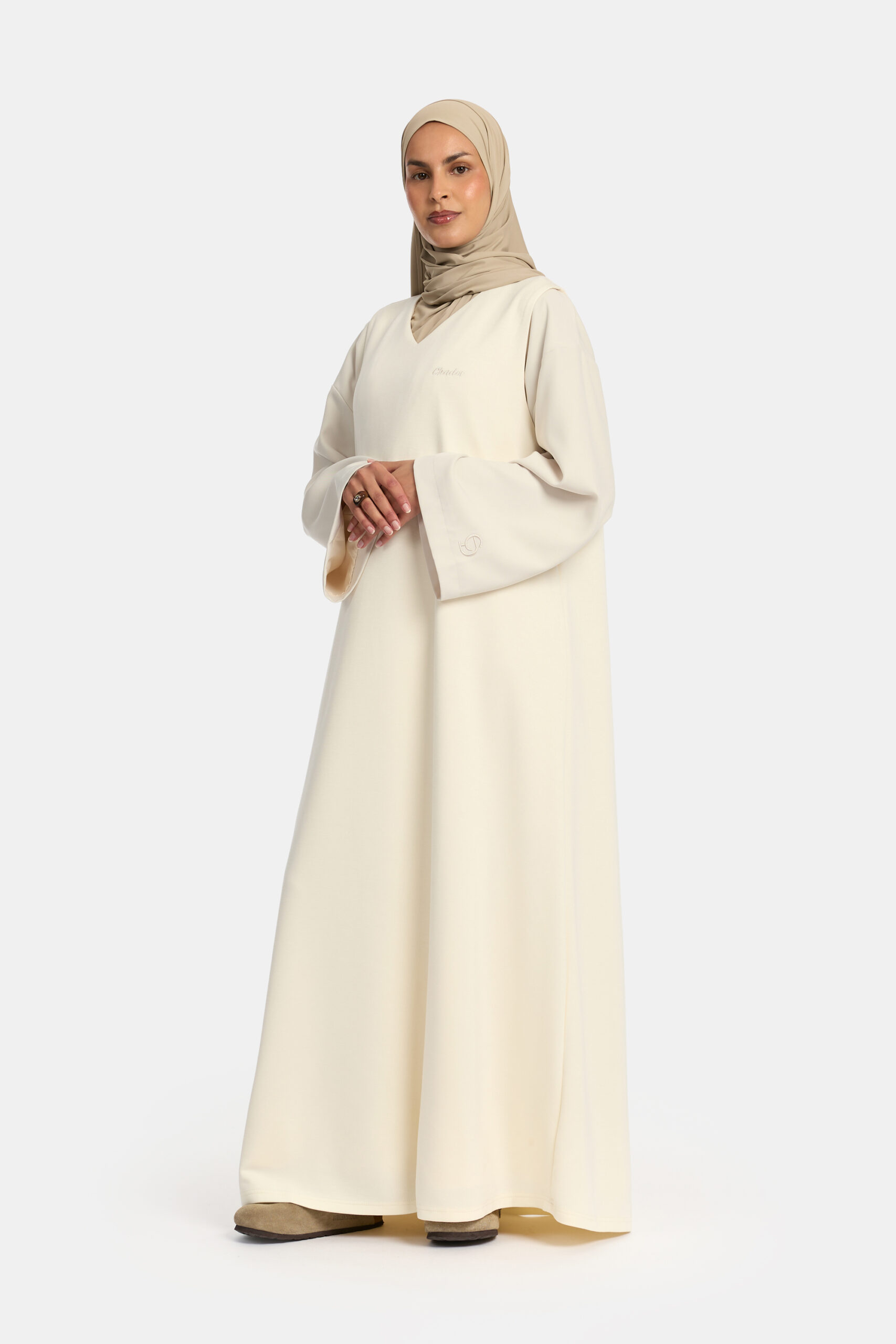 SOFT GILET DRESS - IVORY