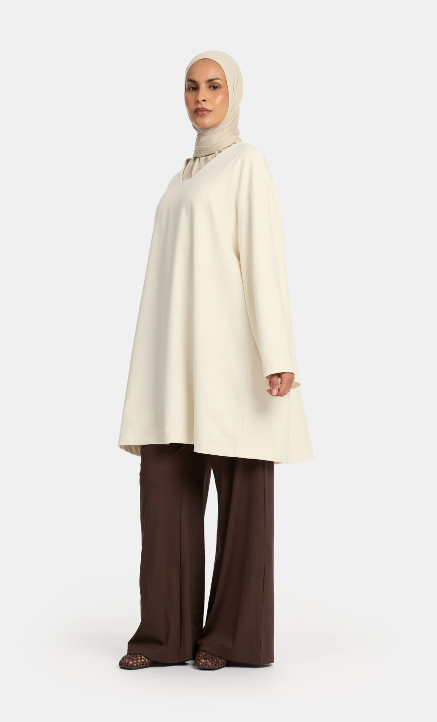 ESSENTIAL CUFF TOP - IVORY, M