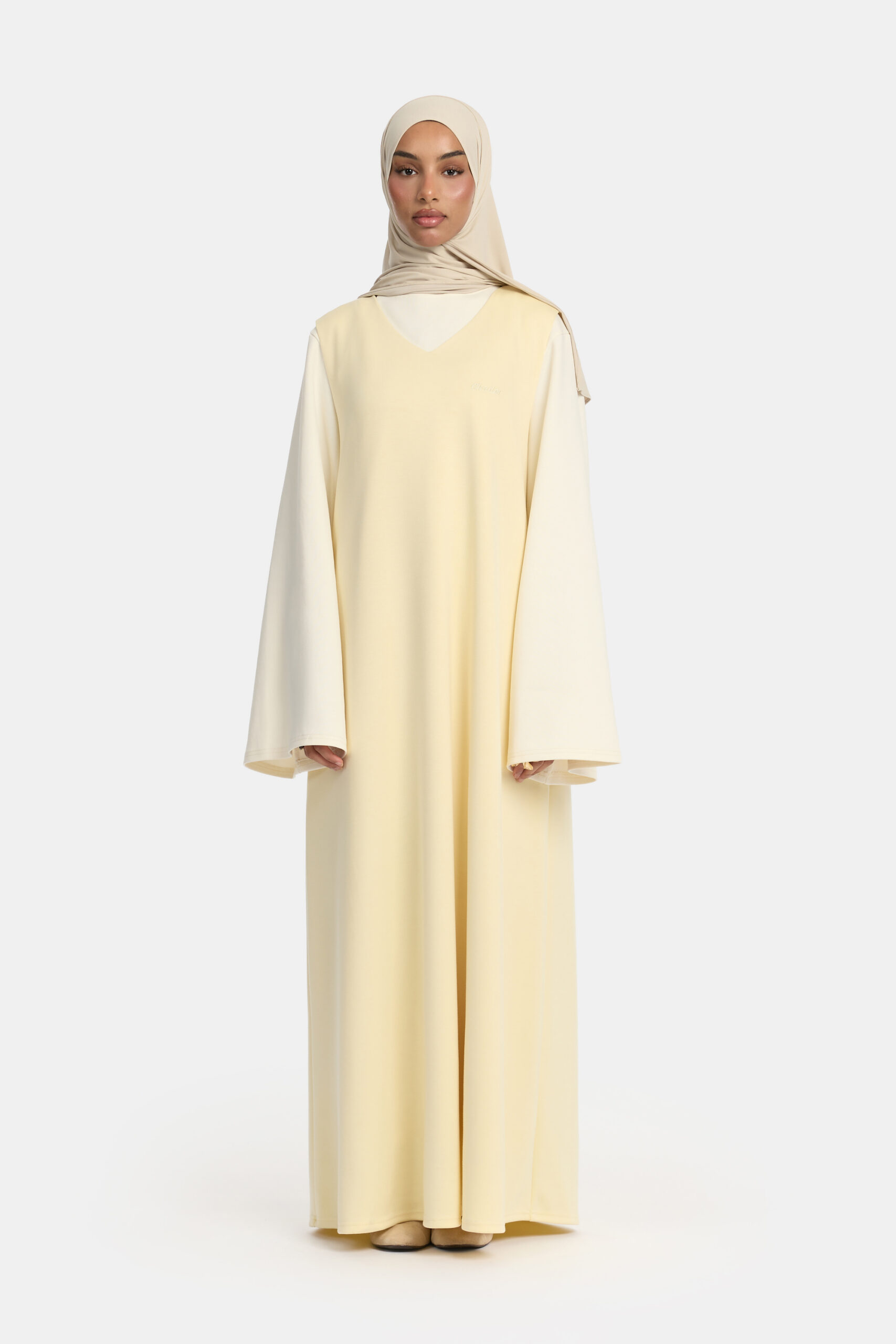 SOFT GILET DRESS - BUTTER YELLOW