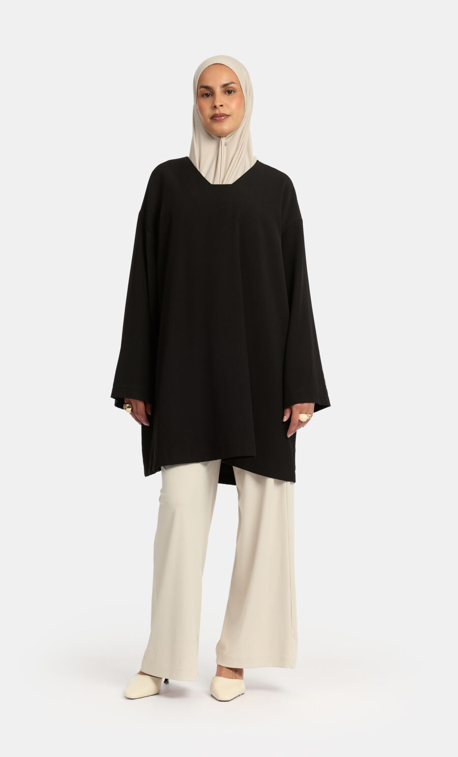ESSENTIAL CUFF TOP - BLACK, S