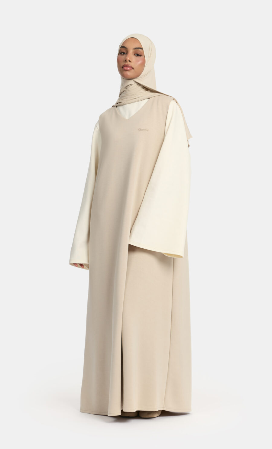 SOFT GILET DRESS - IVORY, 135 CM