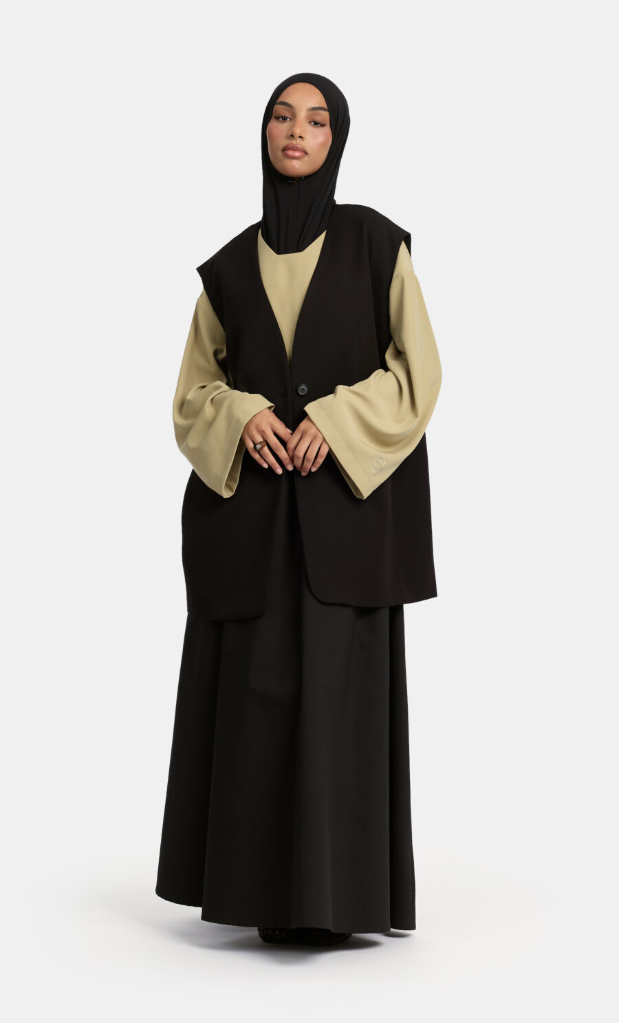 TAILORED GILET - BLACK, S