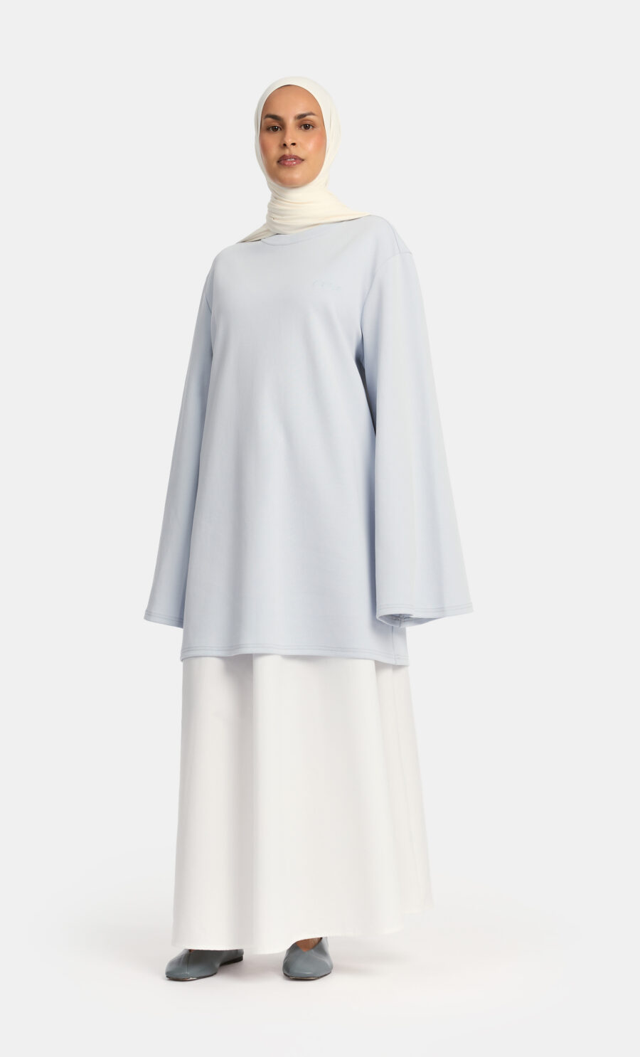 ESSENTIAL SHIRT - GREYISH BLUE, S