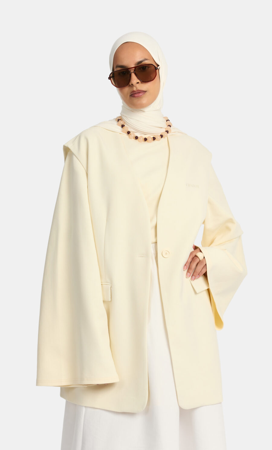 TAILORED GILET - OFF-WHITE, S