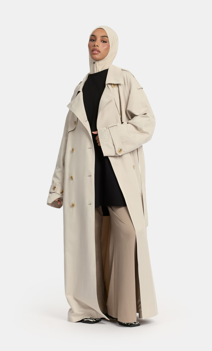 TRENCHCOAT - STONE BEIGE, L