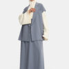 ESSENTIAL GILET SKIRT SET - SLATE GREY