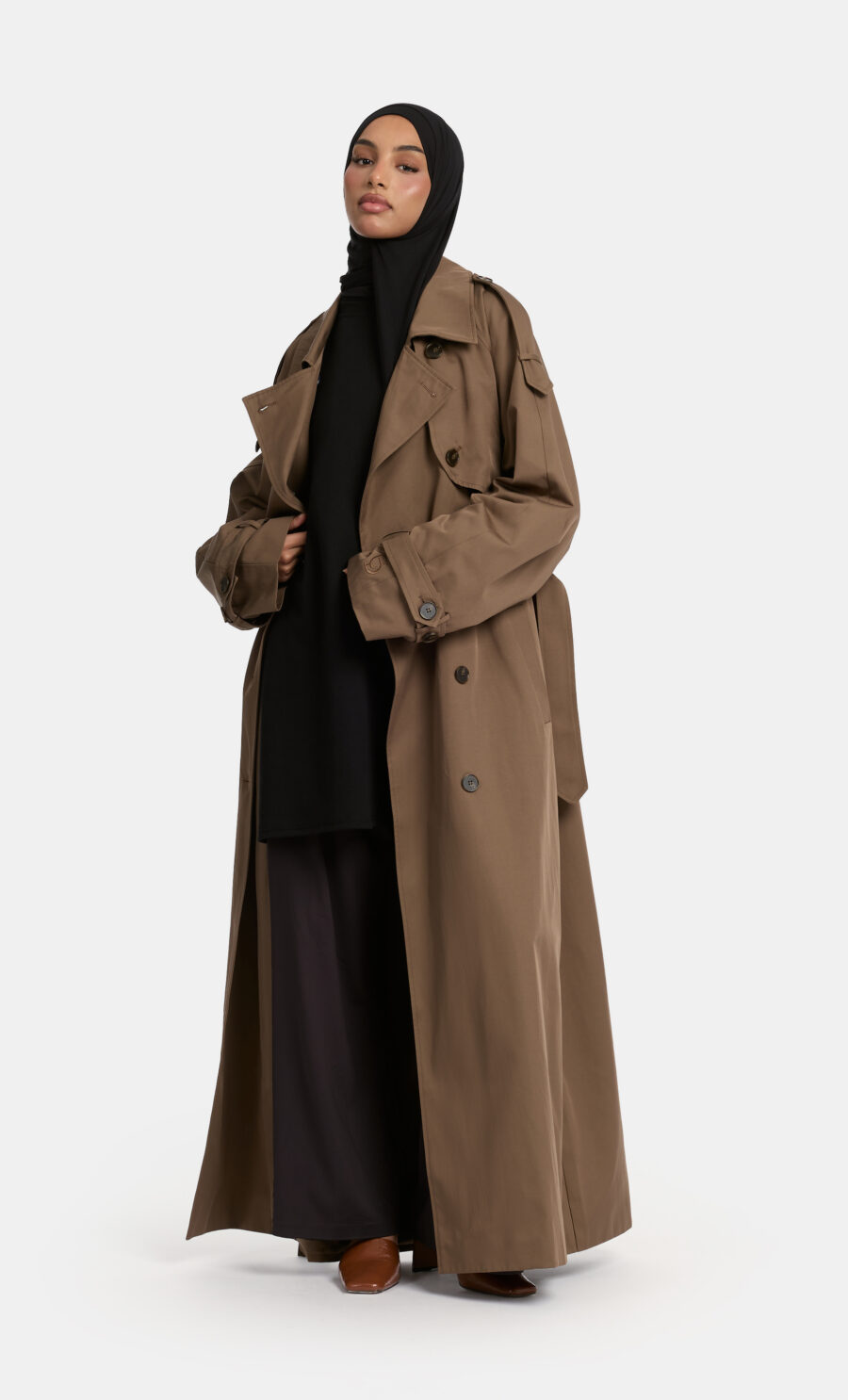 TRENCHCOAT - DEEP BROWN, L
