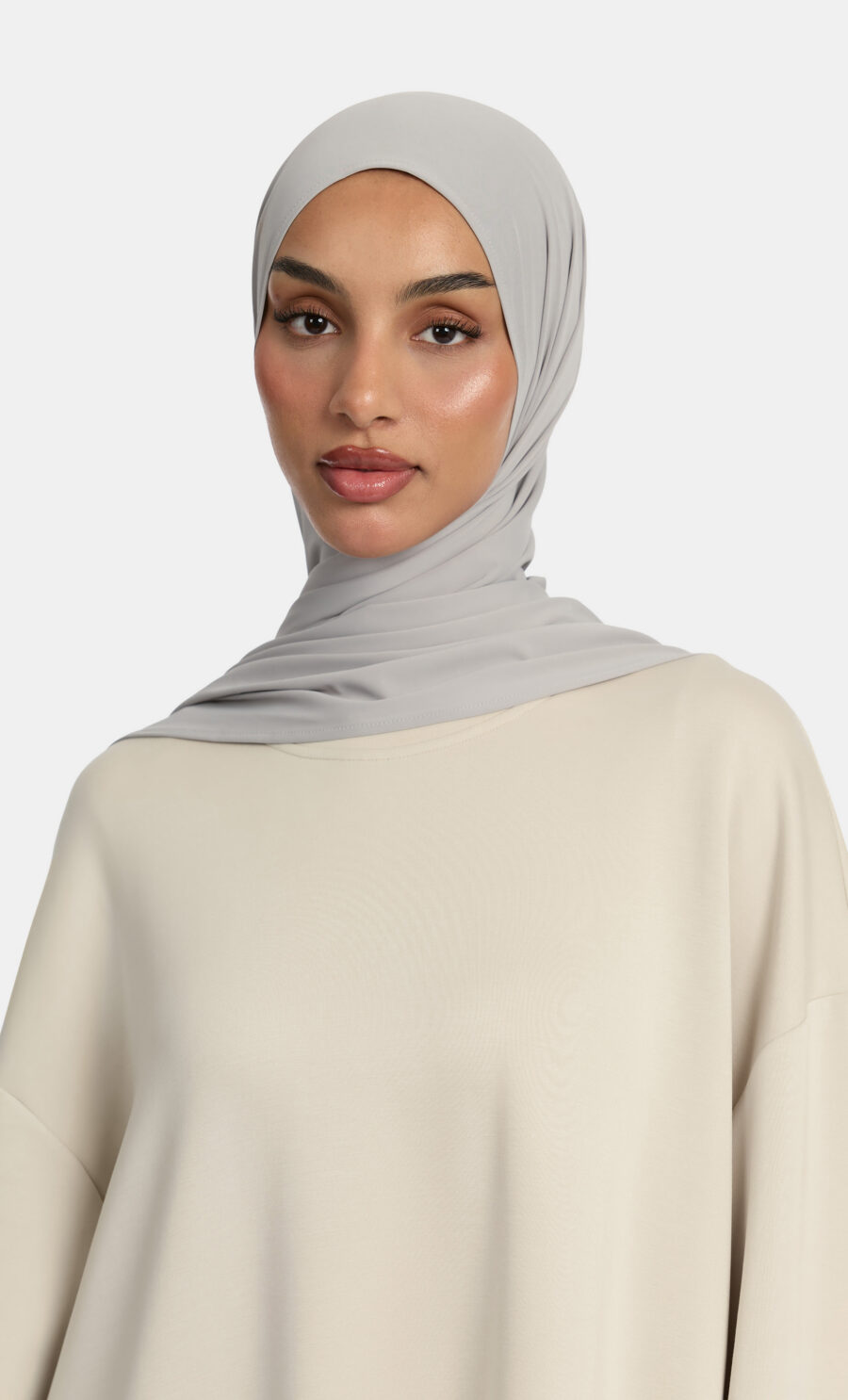 FLUID JERSEY SCARF - MIST GREY