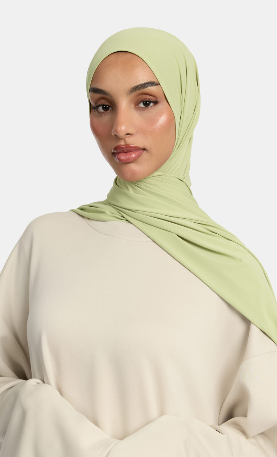 FLUID JERSEY SCARF - SAGE OLIVE