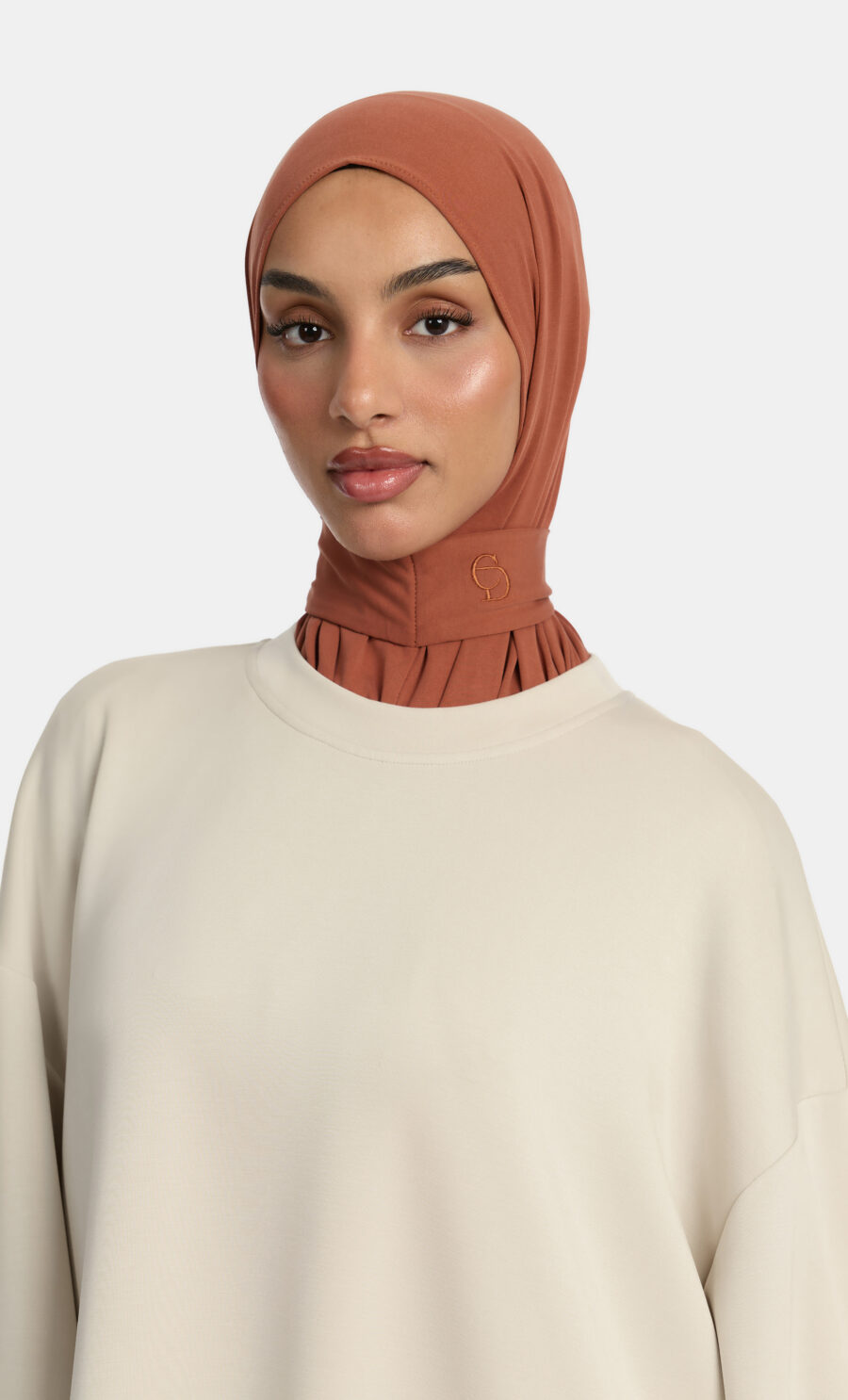 MODAL PULL TIE HIJAB - CINNAMON