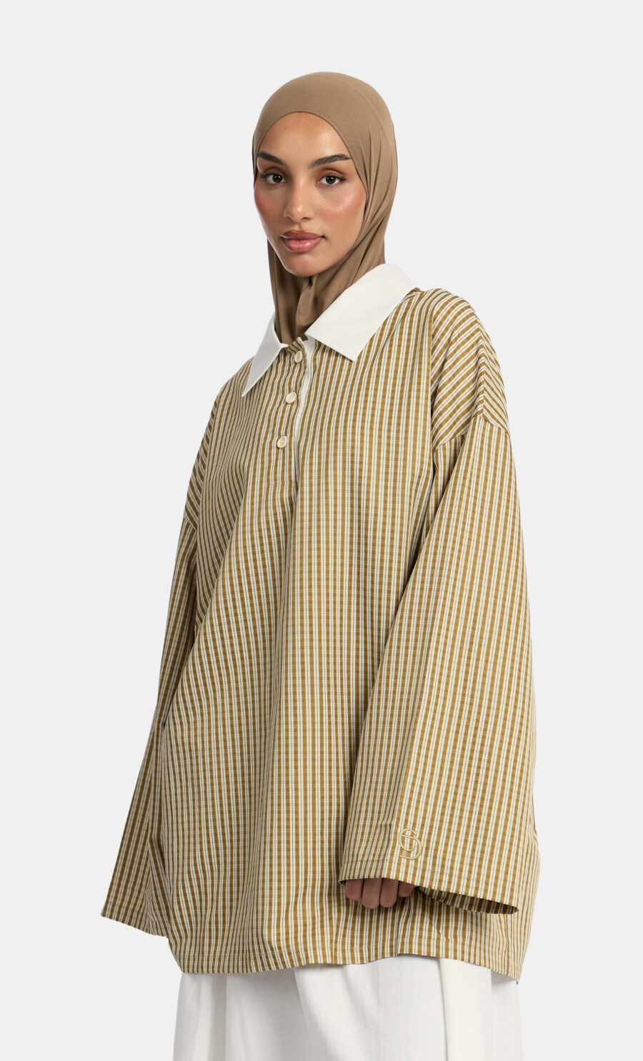 OVERSIZED DETAILED SHIRT - SOFT GREEN, S/M