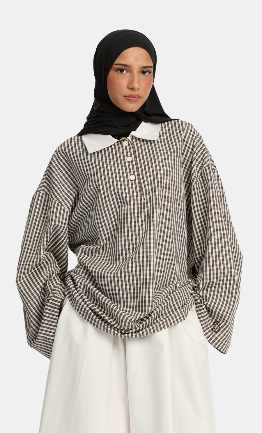 OVERSIZED DETAILED SHIRT - BLACK, S/M