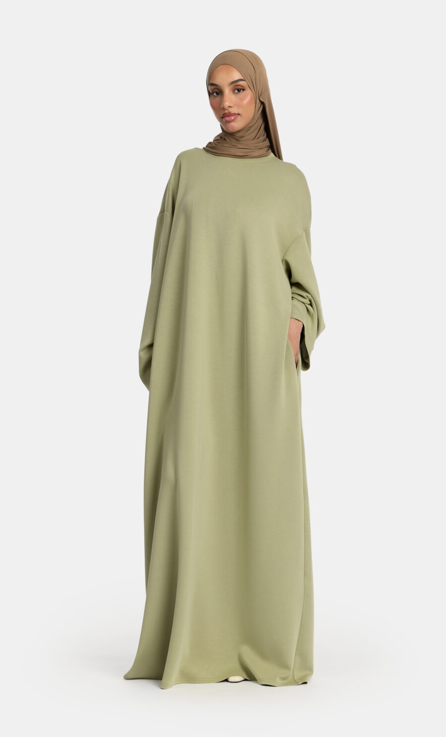 SOFT MODAL DRESS - SOFT GREEN, 135 CM