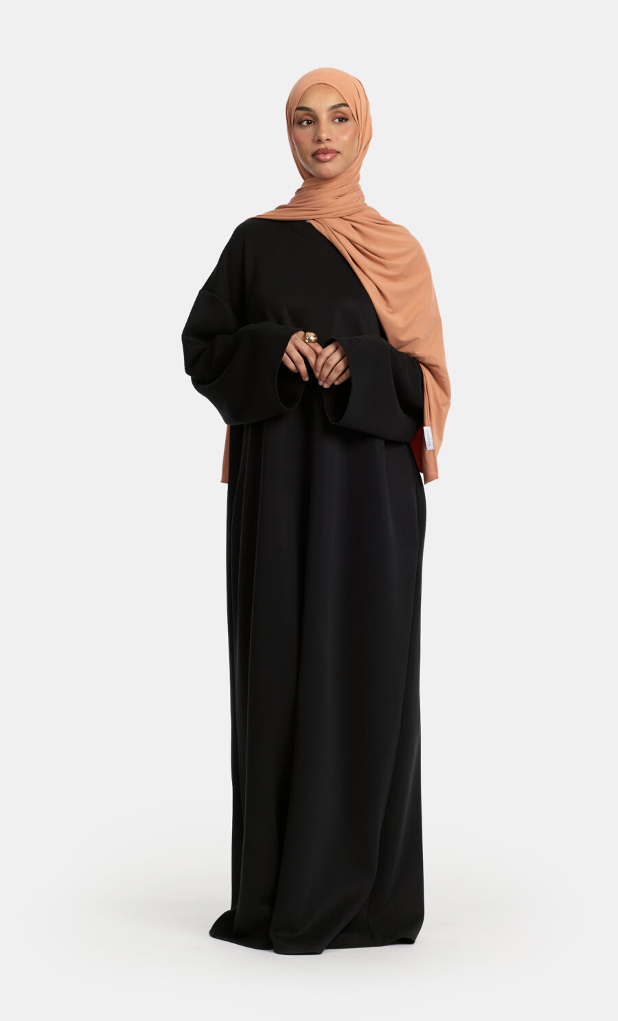 SOFT MODAL DRESS - BLACK, 135 CM