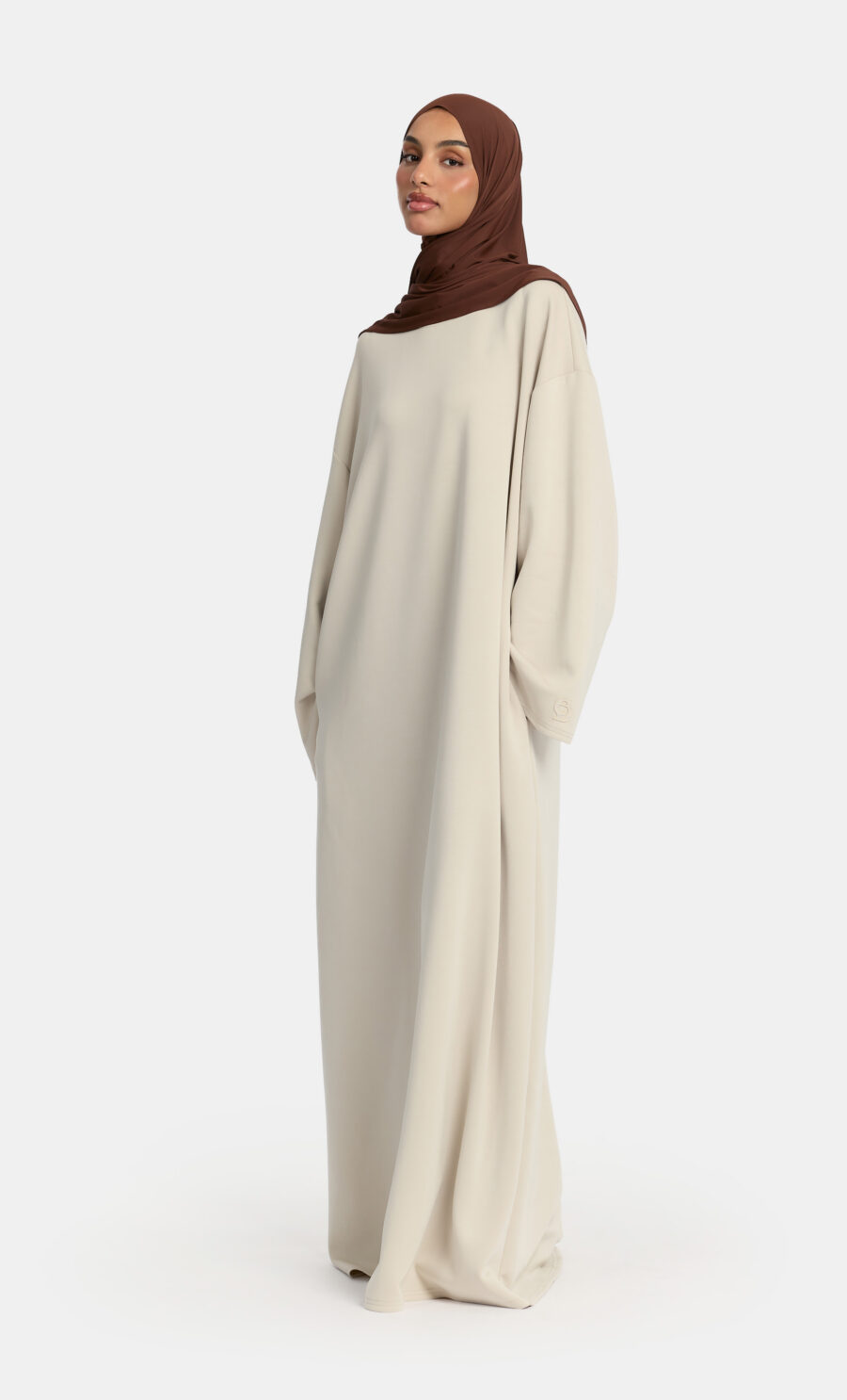 SOFT MODAL DRESS - STONE, 135 CM
