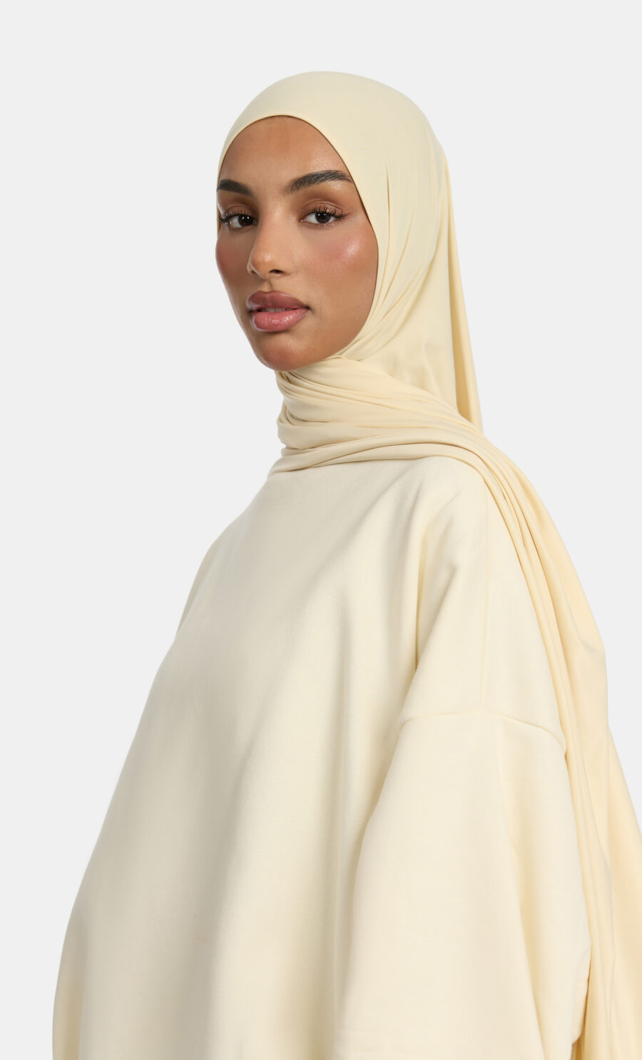 LIQUID JERSEY SCARF - VANILLA