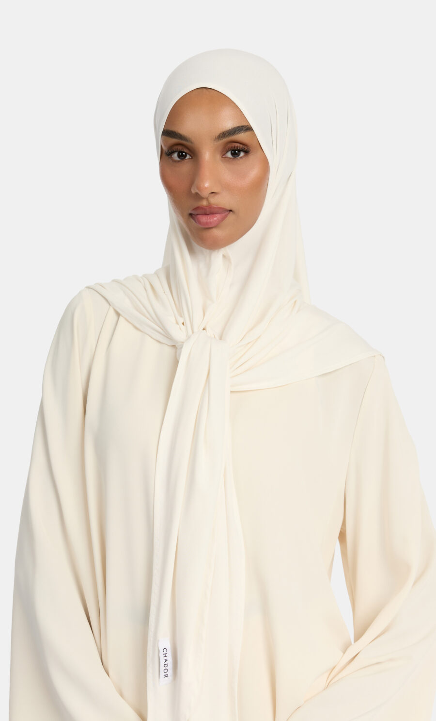 BREATHABLE TRIANGLE HIJAB - OFF-WHITE