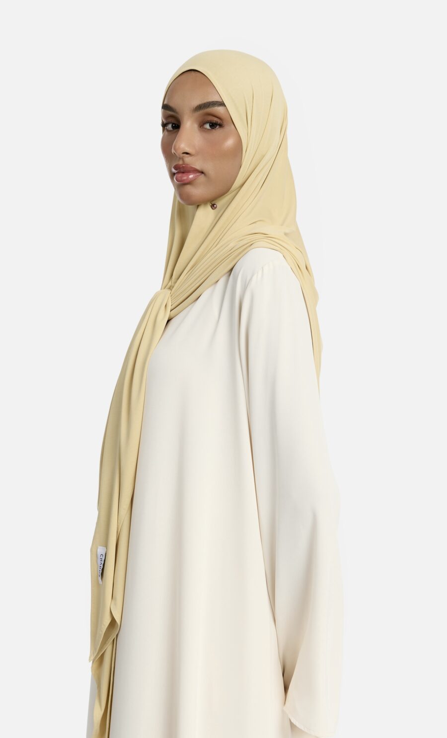 BREATHABLE TRIANGLE HIJAB - BUTTER YELLOW