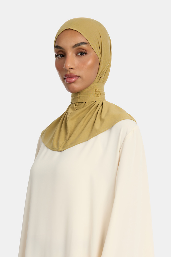 BREATHABLE PULL TIE HIJAB - DARK PISTACHIO