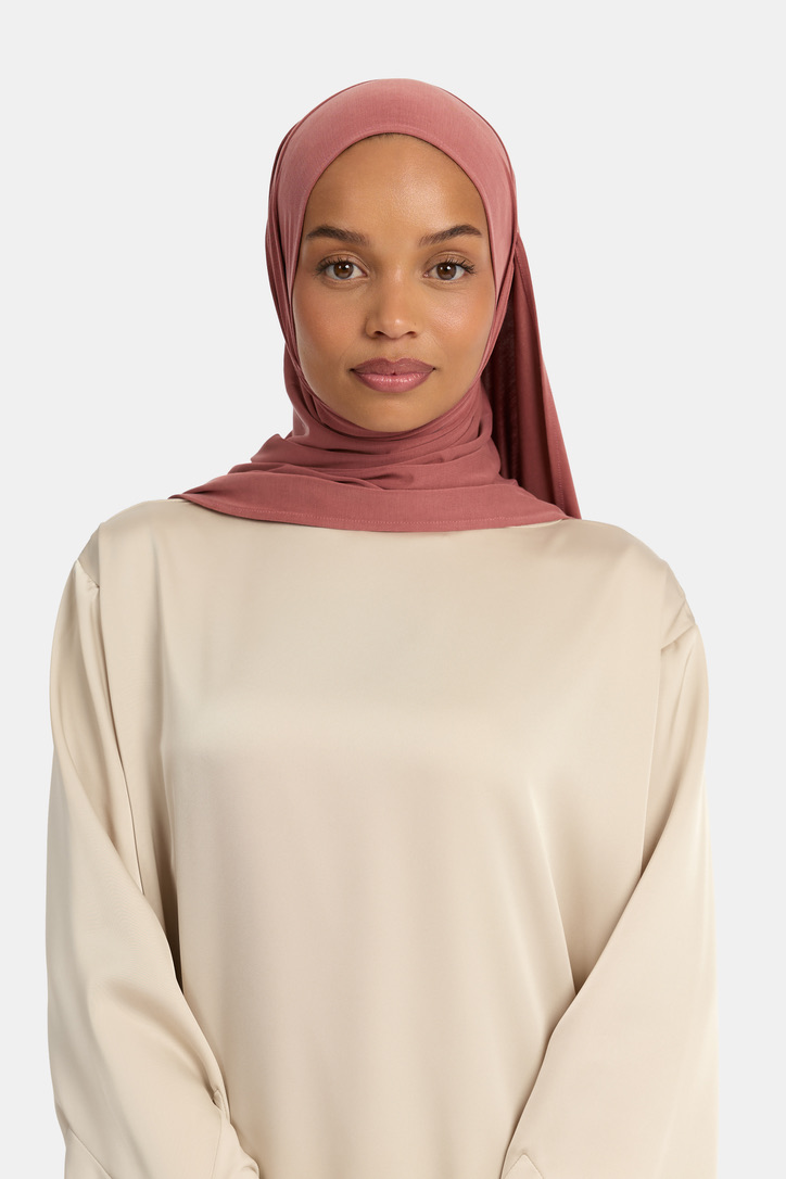 BREATHABLE JERSEY SCARF - CINNAMON