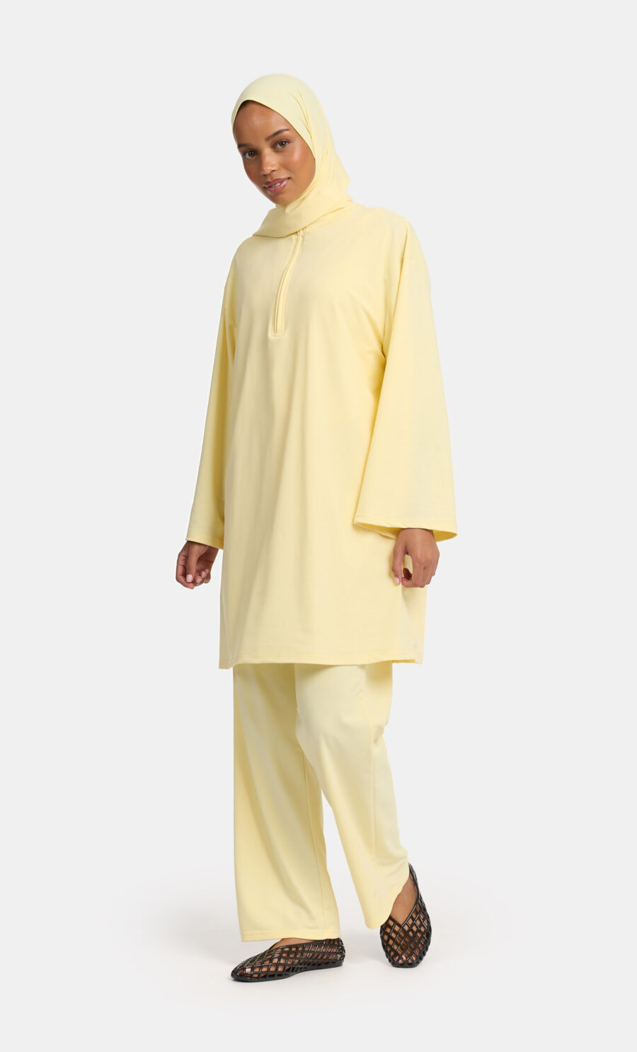 ZIP BURKINI SET - BUTTER YELLOW, S