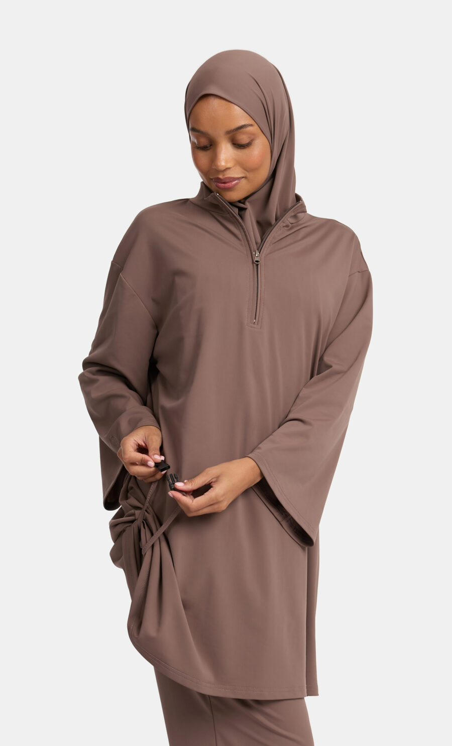 ZIP BURKINI SET - WALNUT BROWN, L