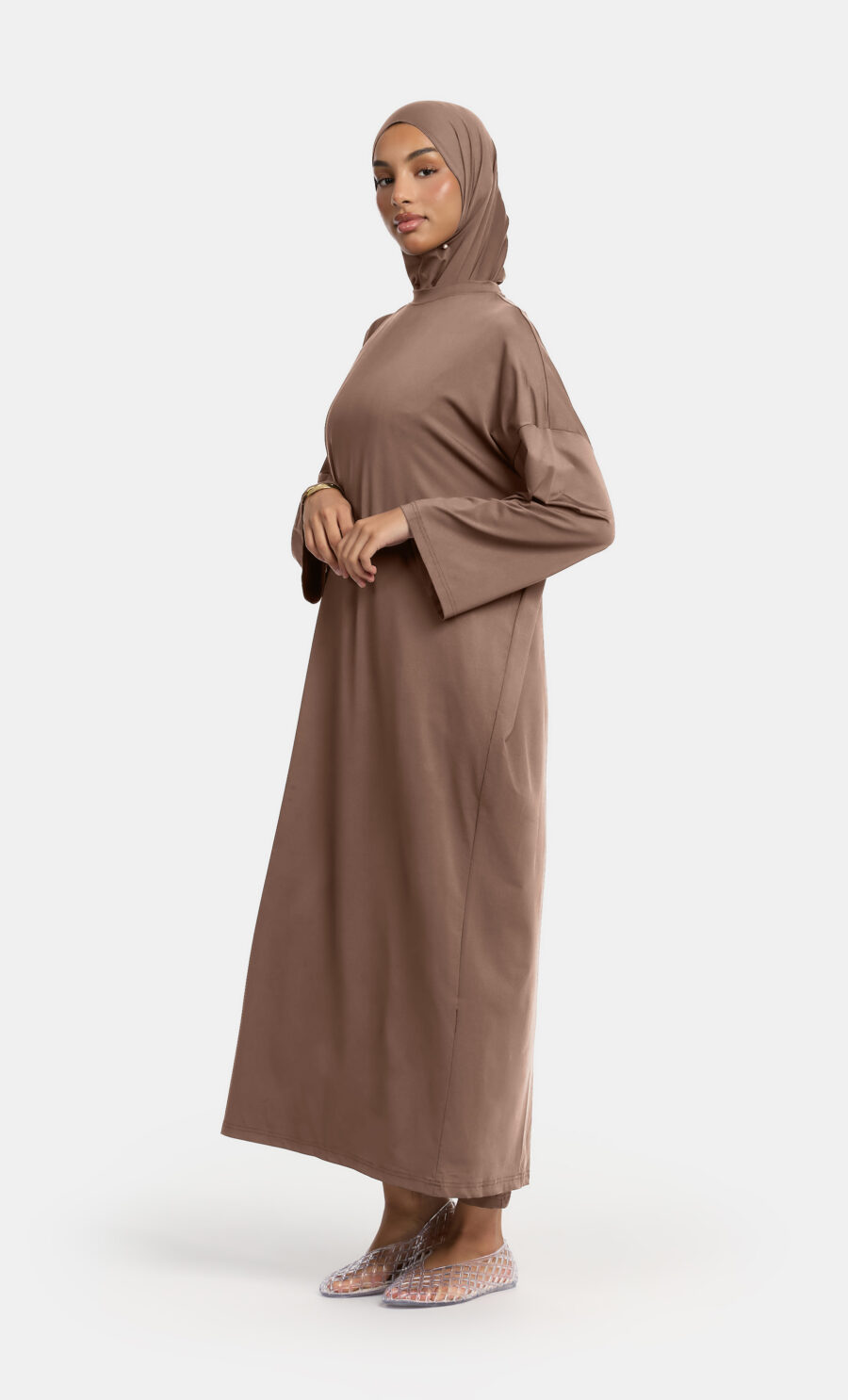 MAXI OVERSIZED BURKINI SET - HAZELNUT, M
