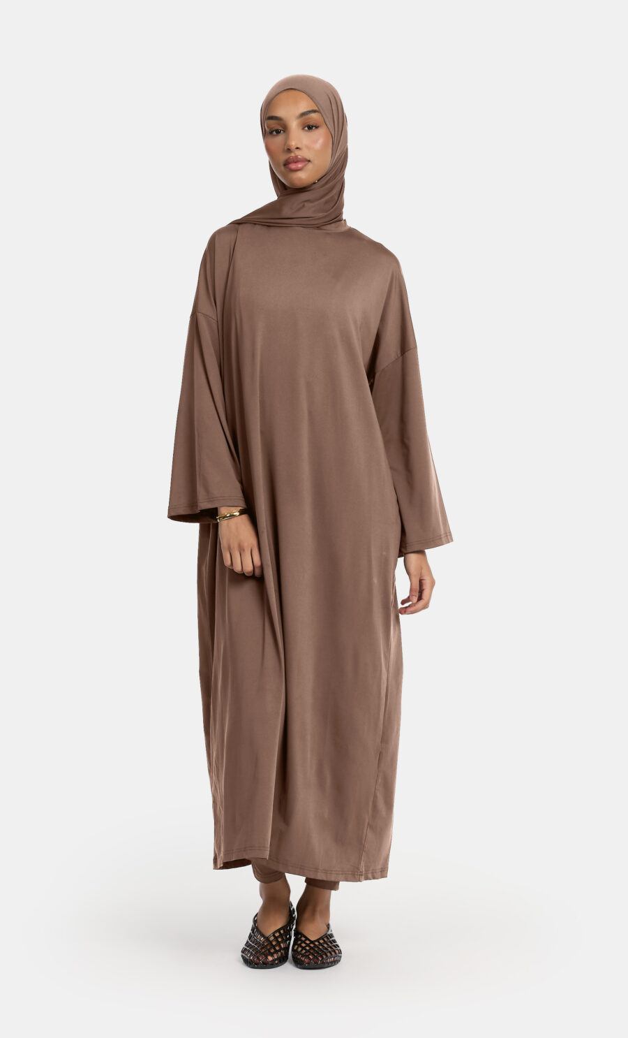 MAXI OVERSIZED BURKINI SET - HAZELNUT, S