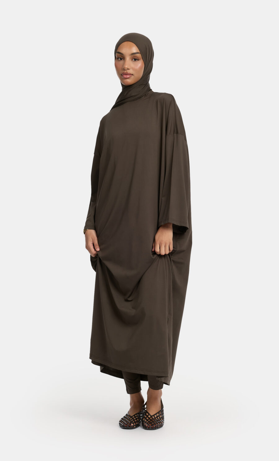MAXI OVERSIZED BURKINI SET - OLIVE GREEN, S