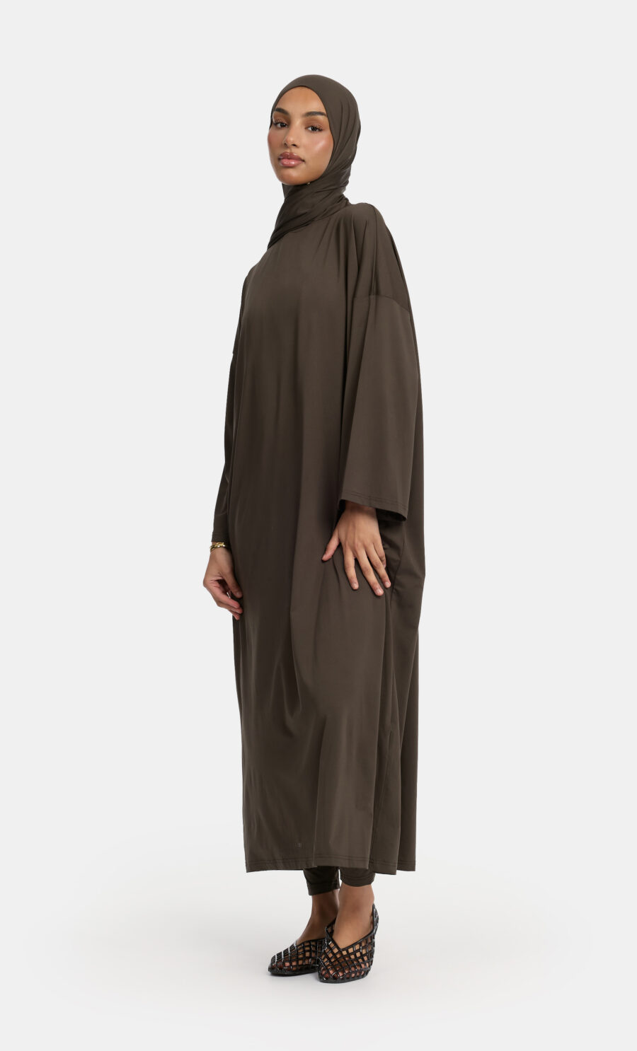 MAXI OVERSIZED BURKINI SET - OLIVE GREEN, L