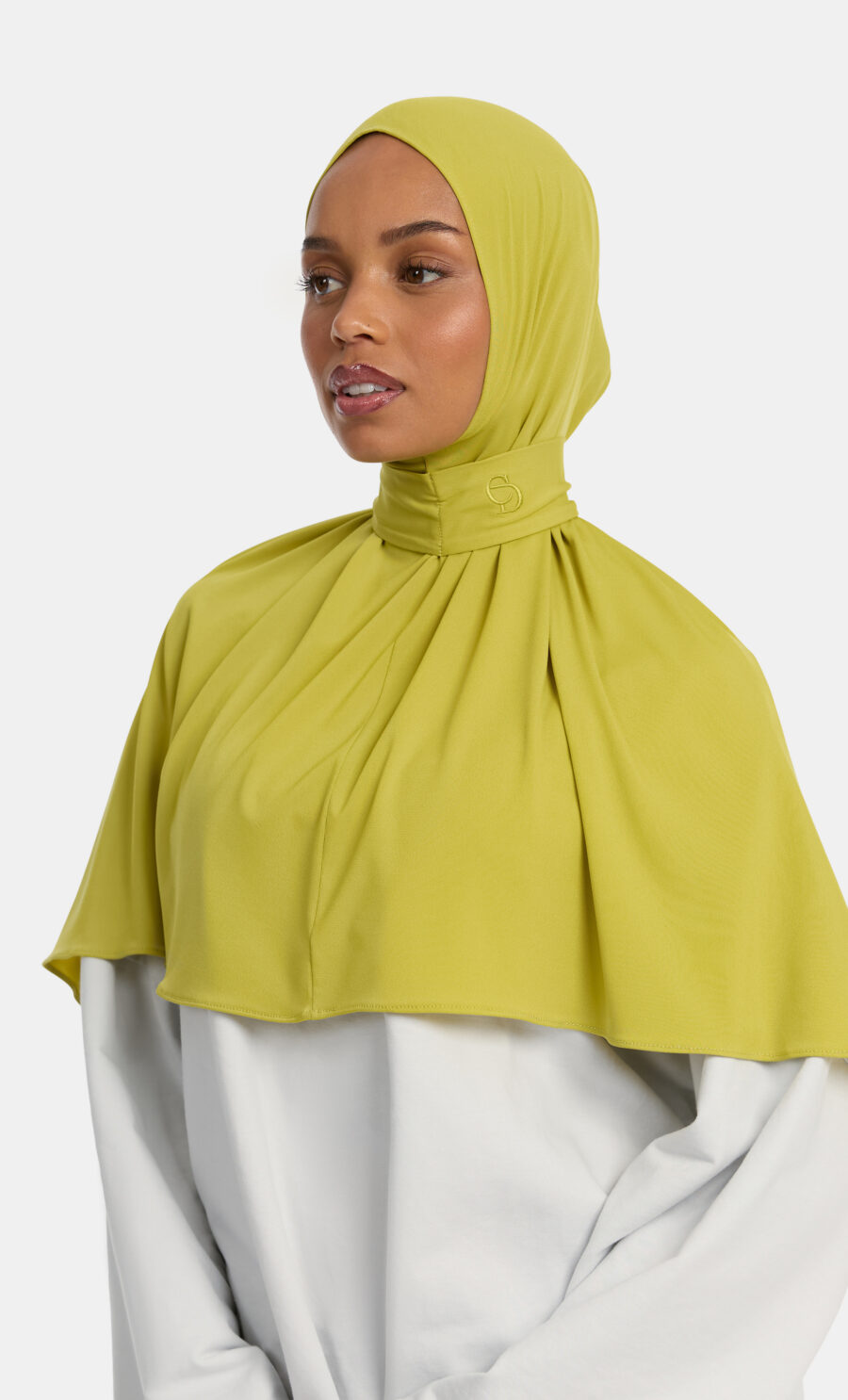PREMIUM JERSEY PULL TIE HIJAB - BASIL