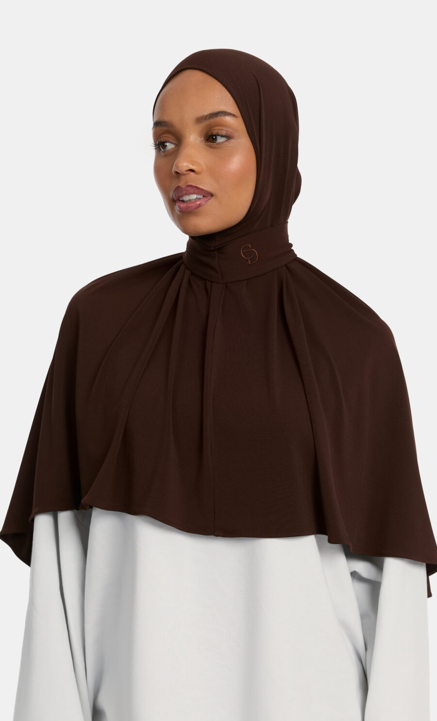 PREMIUM JERSEY PULL TIE HIJAB - DARK CHOCOLATE