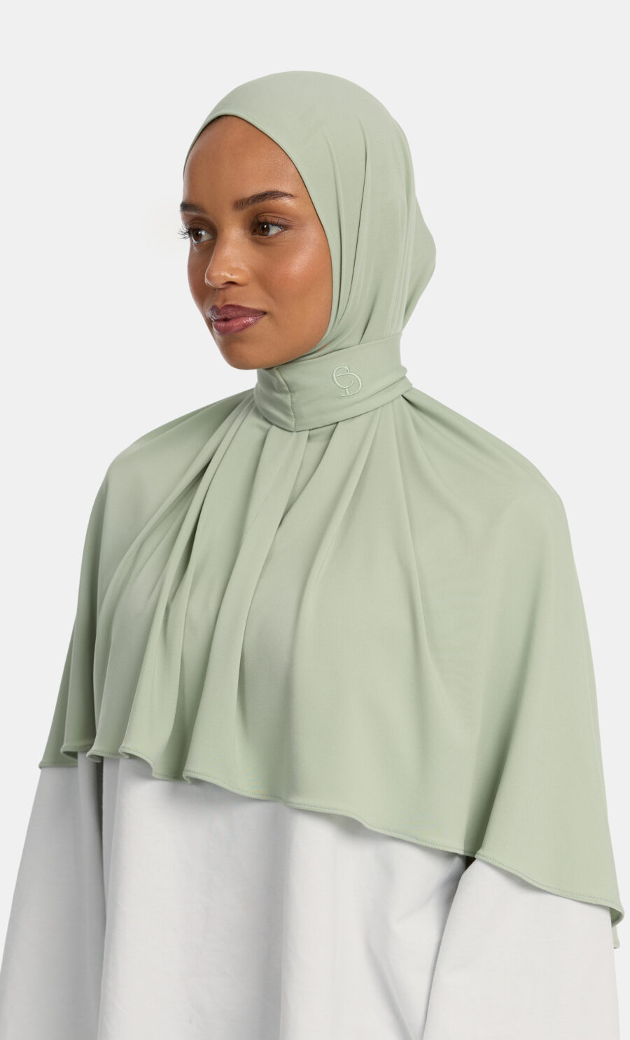 PREMIUM JERSEY PULL TIE HIJAB - SAGE
