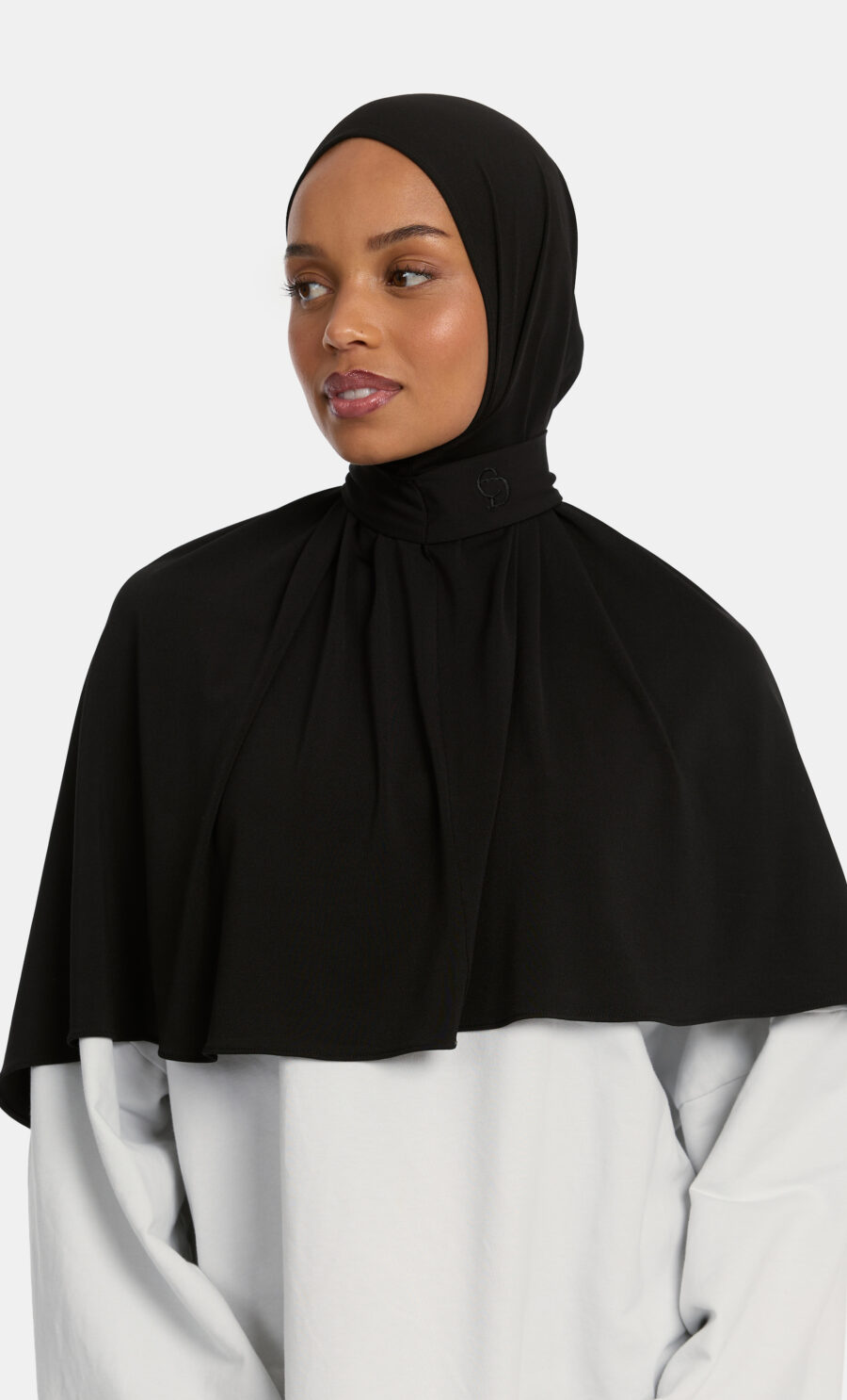 PREMIUM JERSEY PULL TIE HIJAB - BLACK