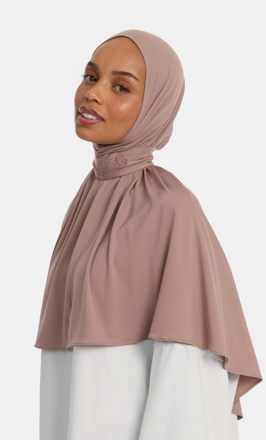 PREMIUM JERSEY PULL TIE HIJAB - BEAVER